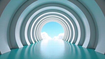 Fototapeta premium Space-time tunnel to the future