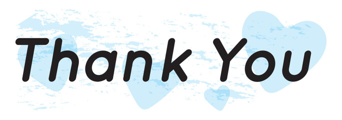 Thank you. Wavy elegant calligraphy spelling for decoration on holidays