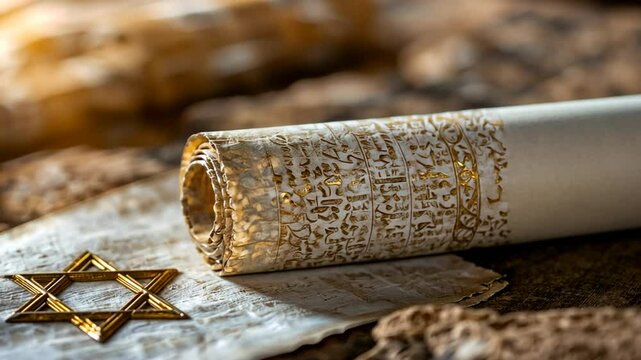Timeless Strength Illuminated Manuscript with Star of David