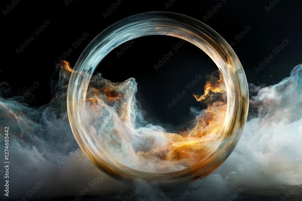 Poster the background of a nebula and the immensity of space serve as a stunning setting for a mystical por