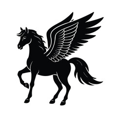 Horse silhouette vector illustration.