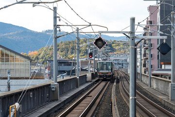 a train station in Kyoto, Japan 