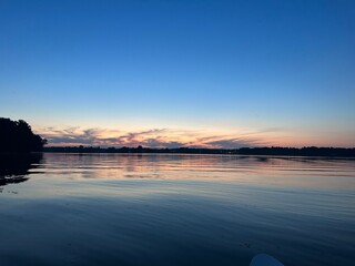 sunset on the lake