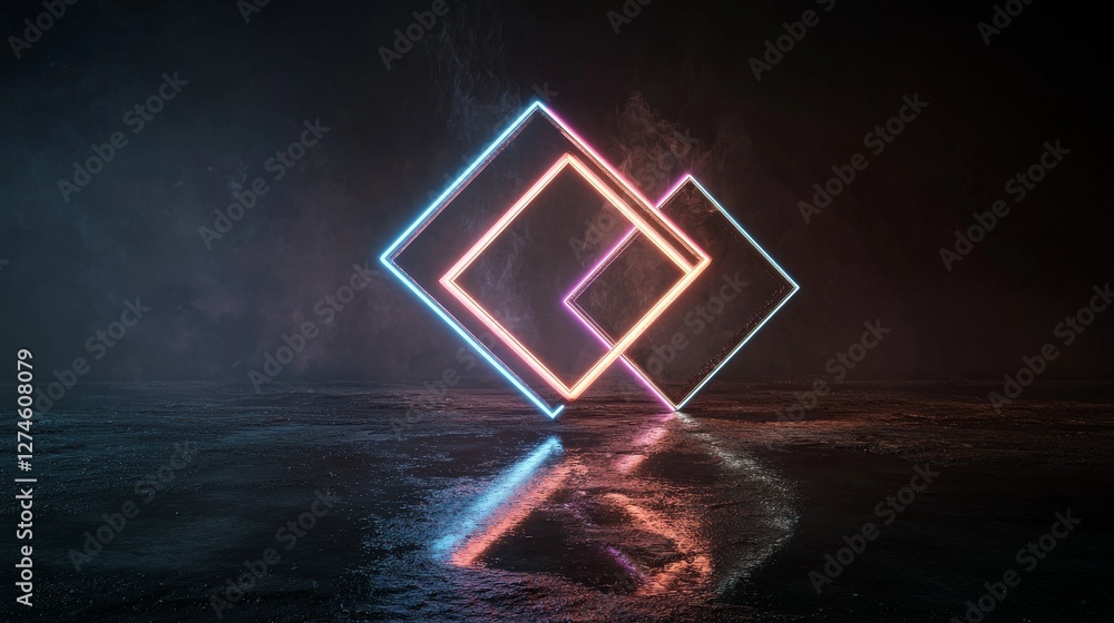 Poster the spaceship window showcases a futuristic abstract tech ui display complete with a digital game hu