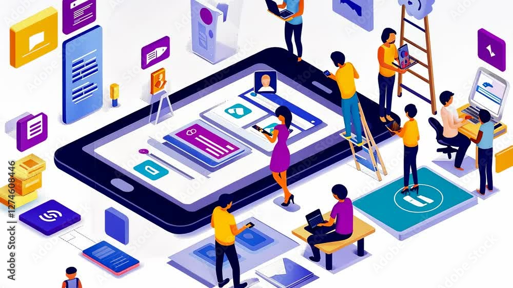 Poster teamwork in app development: collaborative design & development process