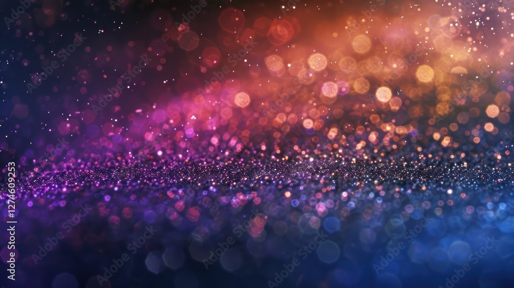 Poster this vibrant abstract background features shimmering glitter in various colors creating a dynamic an