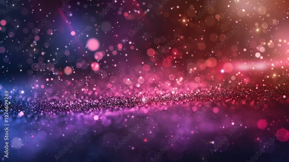 Poster vibrant abstract background features an array of glittering elements that create a captivating visua