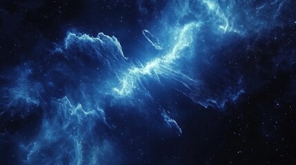 Cosmic Nebula: A Celestial Tapestry of Blue