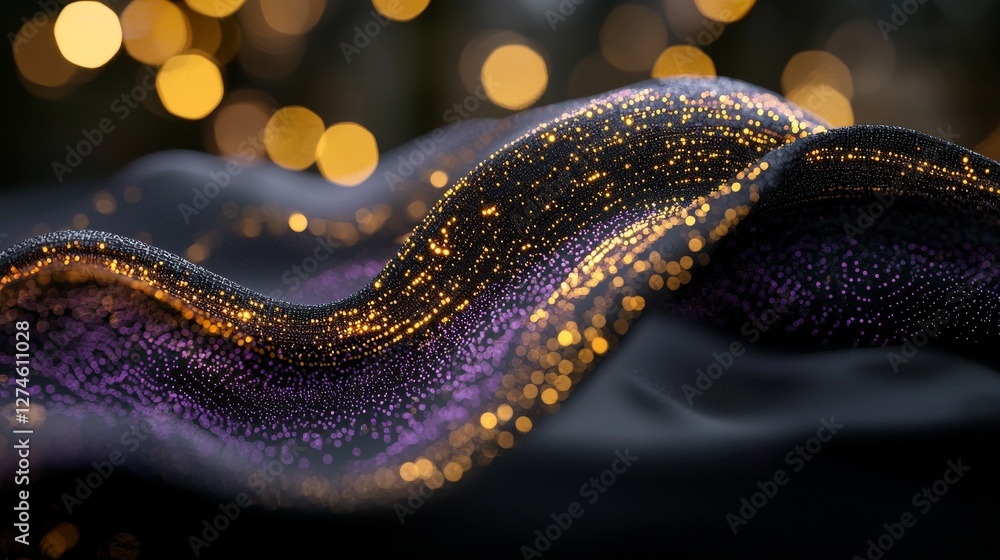Poster violet hues characterize the computer technology background which includes big data visualization an