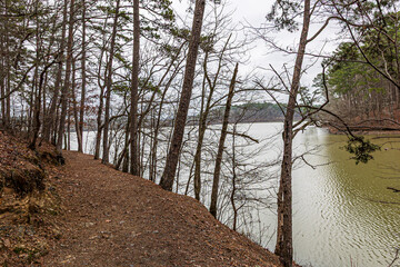 Hiking Falls Branch Trail at Lake Catherine State Park in Hot Springs Arkansas.