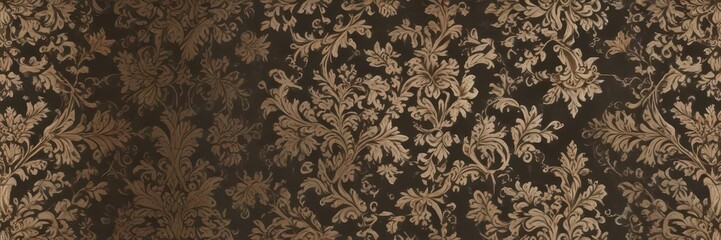 Traditional damask wallpaper featuring intricate scrollwork, damask,  classic damask