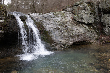 Waterfall on Falls Creek at Lake Catherine State Park in Arkansas.