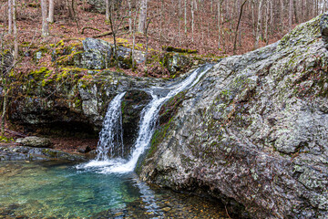 Waterfall on Falls Creek at Lake Catherine State Park in Arkansas.