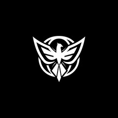  eagle on black background