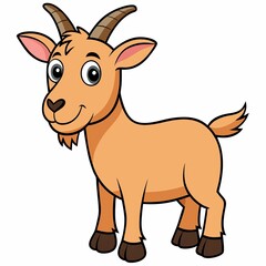 Goat character smiling in a cartoon style