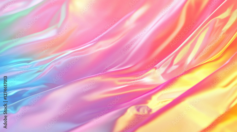 Poster holographic abstract background with shifting colors creates a vibrant and dynamic visual experience