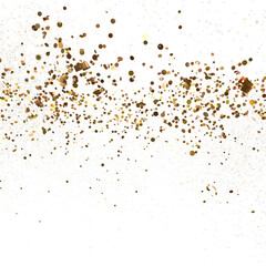 Euphoric Eruption: Magnificent 3D Illustration Showcasing Bursting gold Confetti