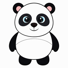 Panda icon smiling against a white background