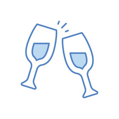Clinking Glasses vector icon