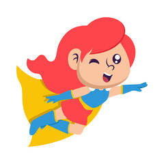 Happy multiethnic children characters playing and having fun in superheroes or fairytale costumes cartoon vector illustration.