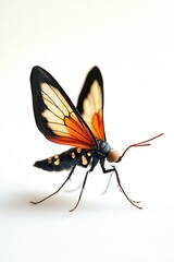 Obraz premium Dark-winged fungus gnat. on isolated white background. macro