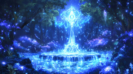 Obraz premium mystical floating temple