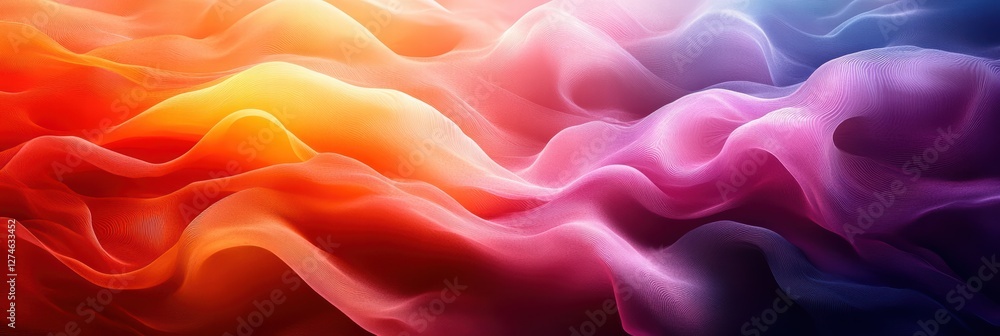 Poster smooth multi-color gradients create a serene visual experience in soft hues of twilight