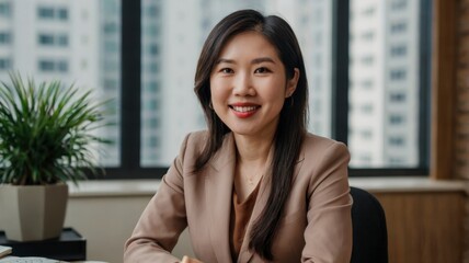 businesswoman working in office