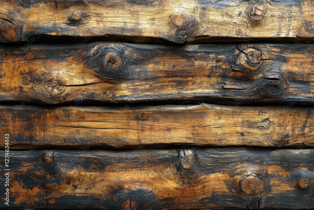 Poster captivating wooden texture with rich natural patterns of dark and light tones in rustic design