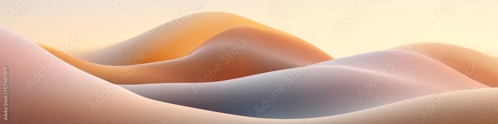 Poster abstract minimalist background, soft beige 3d waves texture, delicate seamless pattern