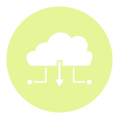Download File on Cloud Icon