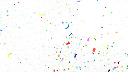  Colorful confetti on white background  transparent PNG
