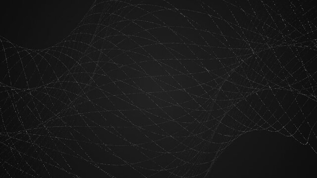 Mesh gray background, abstract white lines on gradient background, dynamic animation, simple gray background