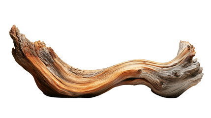 Driftwood isolated on transparent background, ideal for photo editing and creating unique compositions