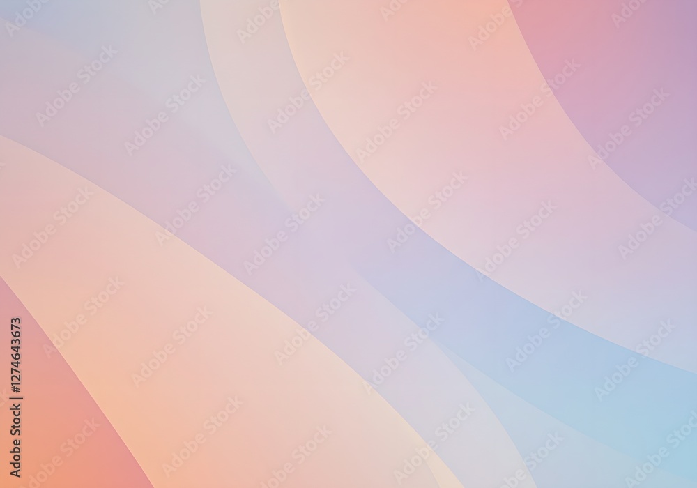 Poster soft pastel gradient background with curved shapes. abstract design for presentations, website banne