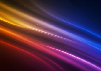 Colorful abstract diagonal light streaks on dark background. Rainbow spectrum effect. Digital art for wallpaper, graphic design, or modern tech concept.