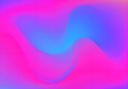 Abstract fluid gradient background with vibrant pink and blue waves. Futuristic neon design for modern digital art, music album cover, or tech product presentation.