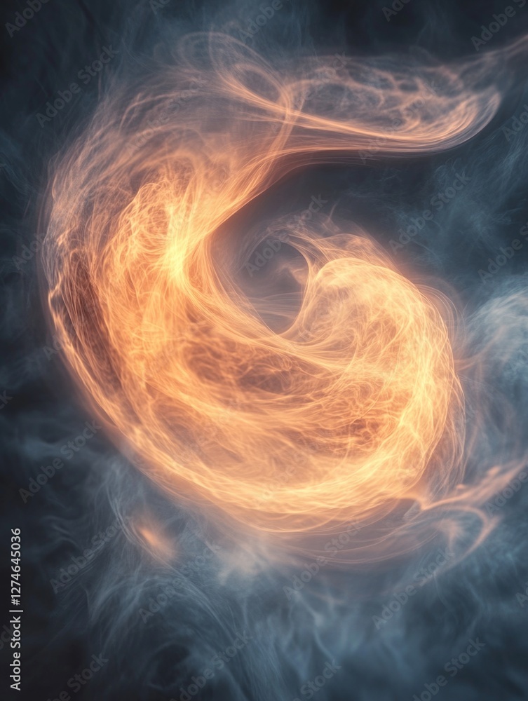 Poster abstract ember design with motion blur.