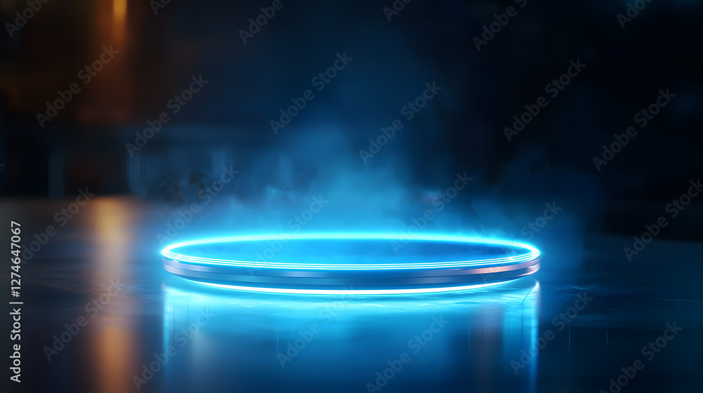 Aufkleber futuristic portal activation sci-fi setting digital art atmospheric environment close-up view techno