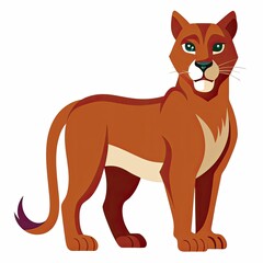 Obraz premium Puma standing confidently against a white background