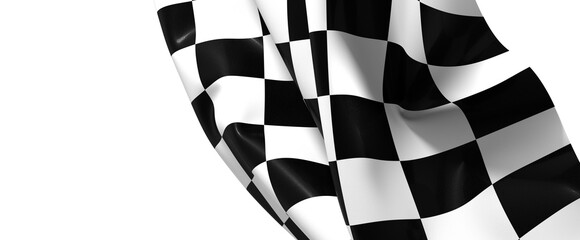 The checkered flag waves signaling victory