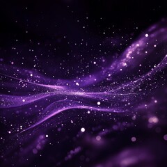 abstract violet background with stars and bokeh effect - illustration