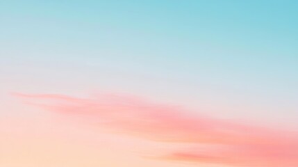 Naklejka premium Soft pastel sky blending pink and blue hues, creating tranquil a