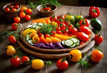 vibrant appetizer platter showcasing fresh ingredients colors variety edible designs culinary presentation, textures, shapes, gourmet, party, cuisine, snacks