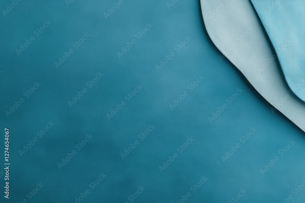 Poster soft layers of blue create calming atmosphere, emphasizing textu