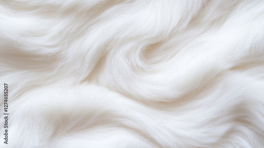 Poster close-up view of layered soft white eiderdown feathers showcasing their smooth texture and fluffy ap