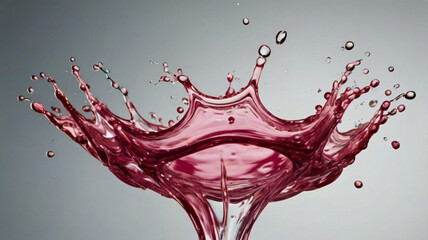 pink paint splash, liquid cloud