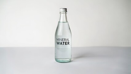 Mineral Water Bottle on White Background