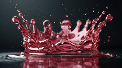 pink paint splash, liquid cloud