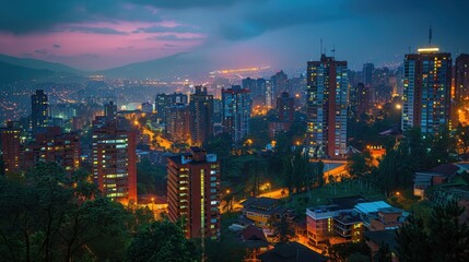 Obraz premium A cityscape with a focus on sustainability, and eco-friendly designs